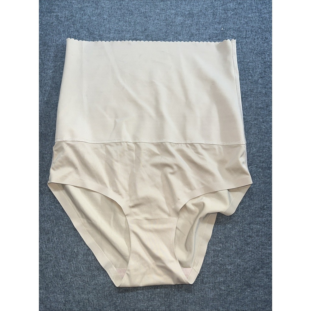 WARNER'S Size M Womens Beige Slimmer Ultra Stretch High-Waist Shaping Brief
